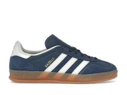Мужские кроссовки Adidas Gazelle Indoor, темно-индиго/молочно-белые/золотистые