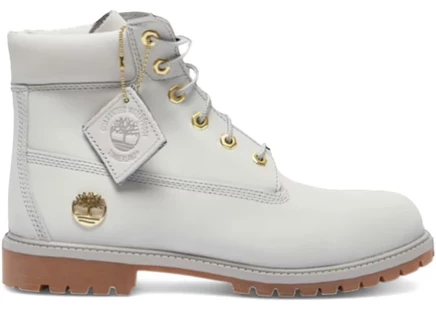Детские ботинки Timberland 6″ Premium, светло-серые нубук