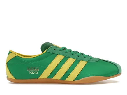 Женские кроссовки Adidas Tokyo, зелёные/жёлтые/золотистые