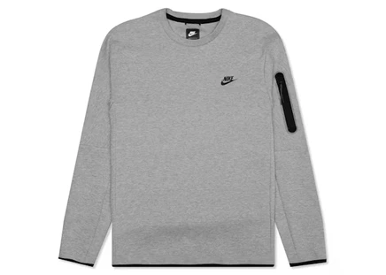 Мужской свитшот Nike Tech Fleece Crew, темно-серый меланж