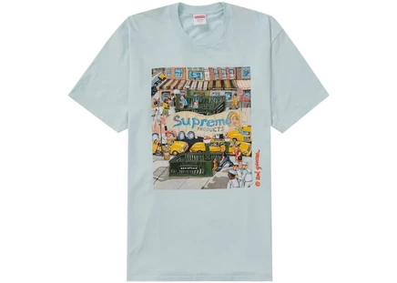 Футболка Supreme Manhattan, бледно-голубая