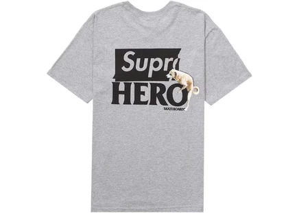 Supreme ANTIHERO Dog Tee Heather Grey heather grey