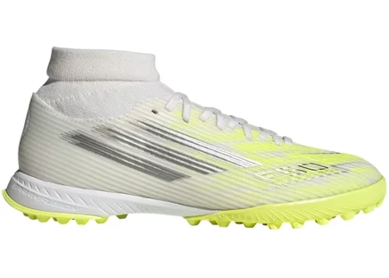 Женские бутсы Adidas F50 Sparkfusion Mid TF, белые/жёлтые