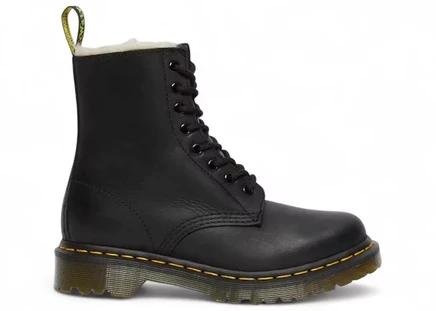 Женские ботинки Dr. Martens 1460 Serena меховые, черные