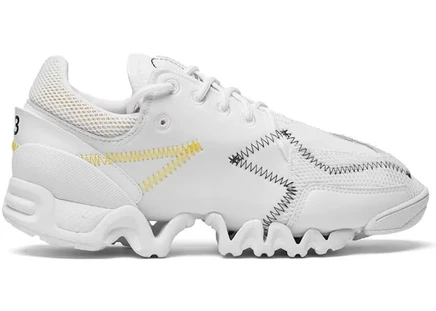 Мужские кроссовки Adidas Y-3 Ekika, белые с желтым