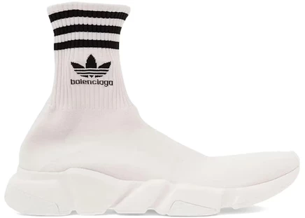 Мужские кроссовки Balenciaga Speed Trainer, бело-черные