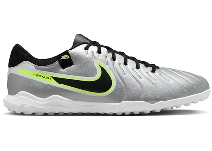 Мужские бутсы Nike Tiempo Legend 10 Academy TF, серебристо‑volt/черные