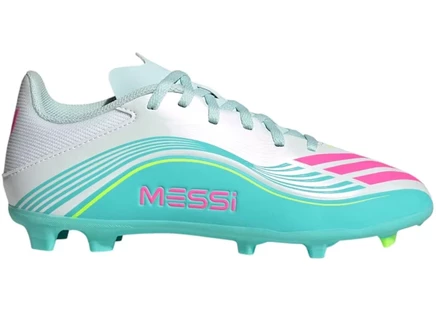 Детские бутсы adidas F50 League FG/MG Messi, бело-розовые