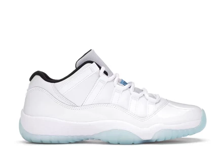 Детские кроссовки Jordan 11 Retro Low, бело-черно-синие