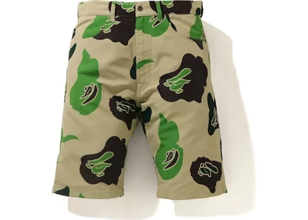 Мужские широкие шорты Bape Def Camo, бежевые
