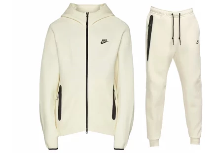 Мужской костюм Nike Tech Fleece, кремово-черный