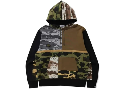 BAPE Crazy Camo Relaxed Pullover Hoodie Multicolor multicolor
