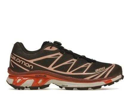Унисекс кроссовки Salomon XT-6, шоколадно-персиково-бежевые