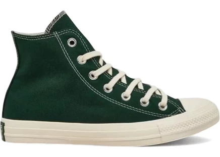 Женские кеды Converse All Star Hi, зелено-белые
