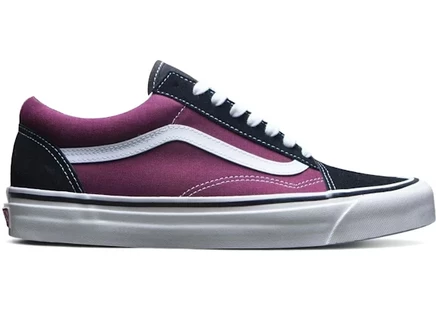 Мужские кеды Vans Old Skool DX Anaheim, бордово-бело-черные