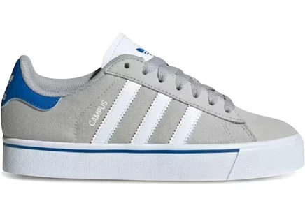 Детские кроссовки Adidas Campus Vulc, серо-белые с голубым