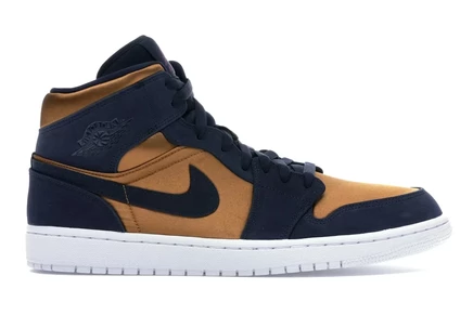 Мужские кроссовки Jordan 1 Mid Obsidian Desert Ochre