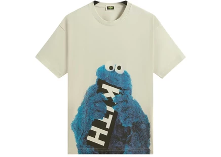 Унисекс футболка Kith Cookie Monster, светло-серая