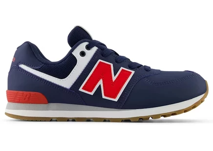 Детские кроссовки New Balance 574 Lace, синий/красный