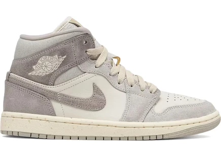 Женские кроссовки Jordan 1 Mid SE Light Iron Ore Enigma Stone
