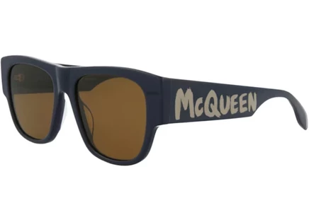 Солнцезащитные очки McQueen AM0328S, сине-коричневые