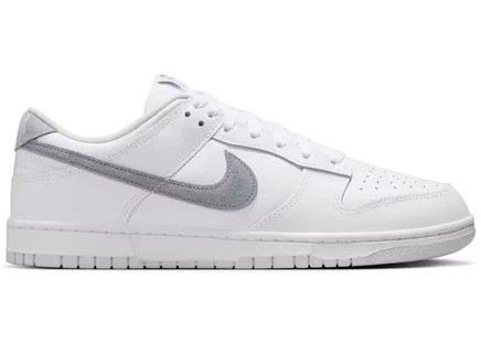Мужские кроссовки Nike Dunk Low, бело-серые