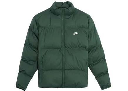 Мужская стеганая куртка Nike Club, зеленая/белая