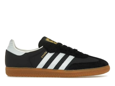Женские кроссовки Adidas Samba OG Carbon, антрацит/голубые