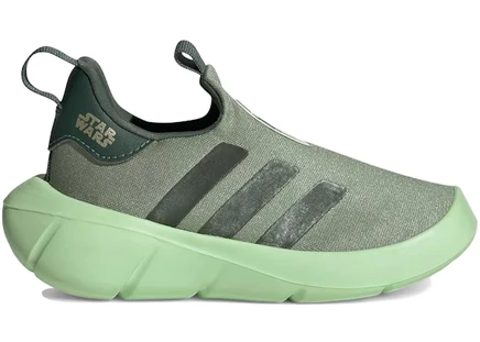 Детские кроссовки Adidas Monofit Mandalorian, серебристо-зеленые