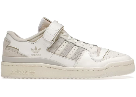 Мужские кроссовки Adidas Forum 84 Low кожаные, бело-серые