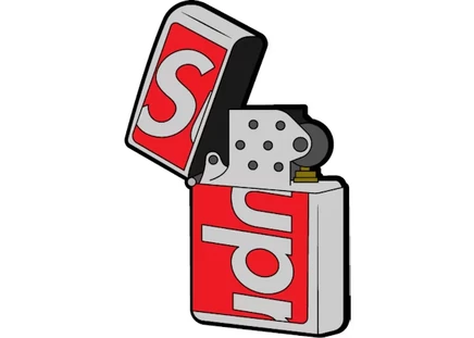 Зажигалка Supreme Swarovski Zippo, красная
