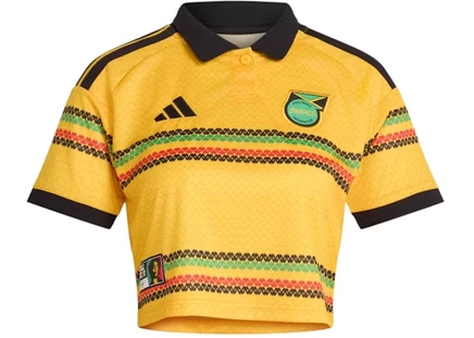 Женская укороченная футболка Adidas Jamaica, золотистая