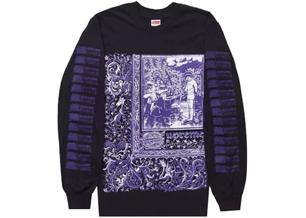 Мужской лонгслив Supreme Saint Sebastian, черный