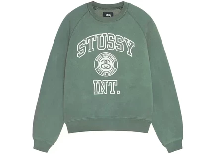 Мужской свитшот Stussy Overlock Varsity Raglan, сосновый