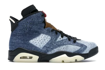 Мужские кроссовки Jordan 6 Retro Washed Denim, джинсовые