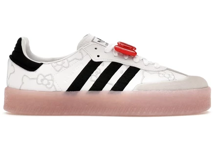Женские кроссовки Adidas Sambae Hello Kitty, белые/чёрные/розовые