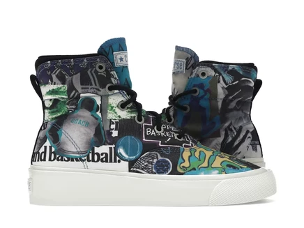 Мужские кеды Converse Skid Grip High Beat the World, айвори/мульти/черные