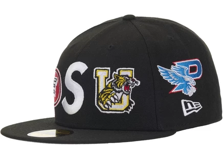 Кепка Supreme New Era 59Fifty с логотипом S, черная