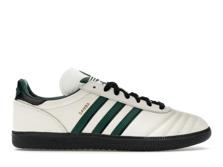 Мужские кроссовки Adidas Samba JP, бело‑зеленые/карбон