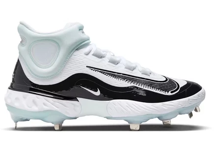 Мужские кроссовки Nike Alpha Huarache Elite 4, бело-черные с голубым