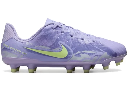 Детские бутсы Nike Tiempo Legend 10 FG, фиолетово-лаймовые