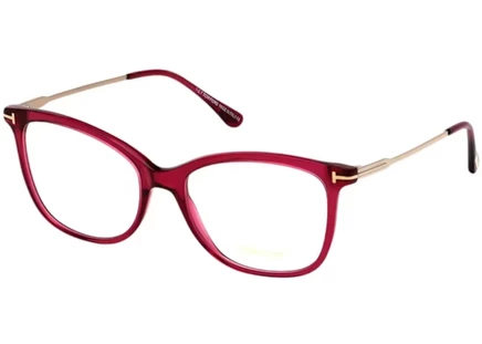 Оправа Tom Ford FT5510 081 кошачья, прозрачная с фиолетовым