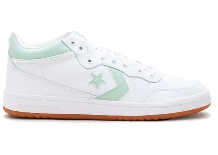 Мужские кроссовки Converse Fastbreak Pro Leather Mid, белые с салатовыми акцентами