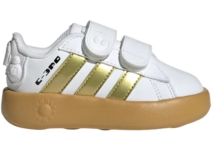 Детские кроссовки Adidas Grand Court 2.0 Star Wars, бело-золотые