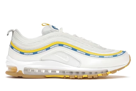 Мужские кроссовки Nike Air Max 97 UCLA, бело‑голубые/золотистые