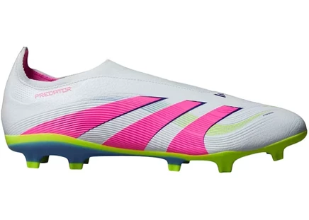 Бутсы Adidas Predator League Laceless FG/MG, бело-розово-лимонные