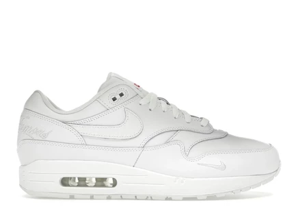 Мужские кроссовки Nike Air Max 1 ’87 SP Supreme Triple White, белые