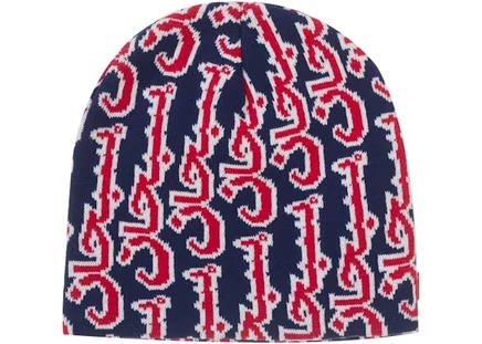 Унисекс шапка Supreme Arabic Jacquard, темно‑синяя