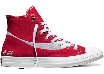 Мужские высокие кеды Converse Chuck Taylor All Star Coca-Cola, ярко-красные