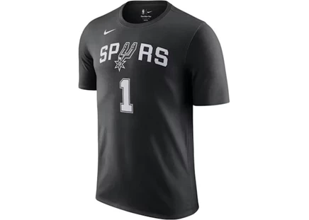 Мужская футболка Nike NBA San Antonio Spurs Victor Wembanyama, черно-бело-серая